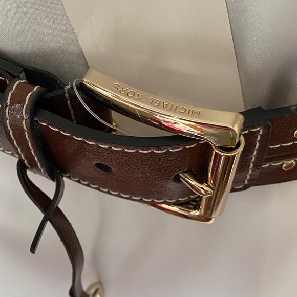 Micheal by Michael Kors Brown Belt with Gold Buckle main image 5
